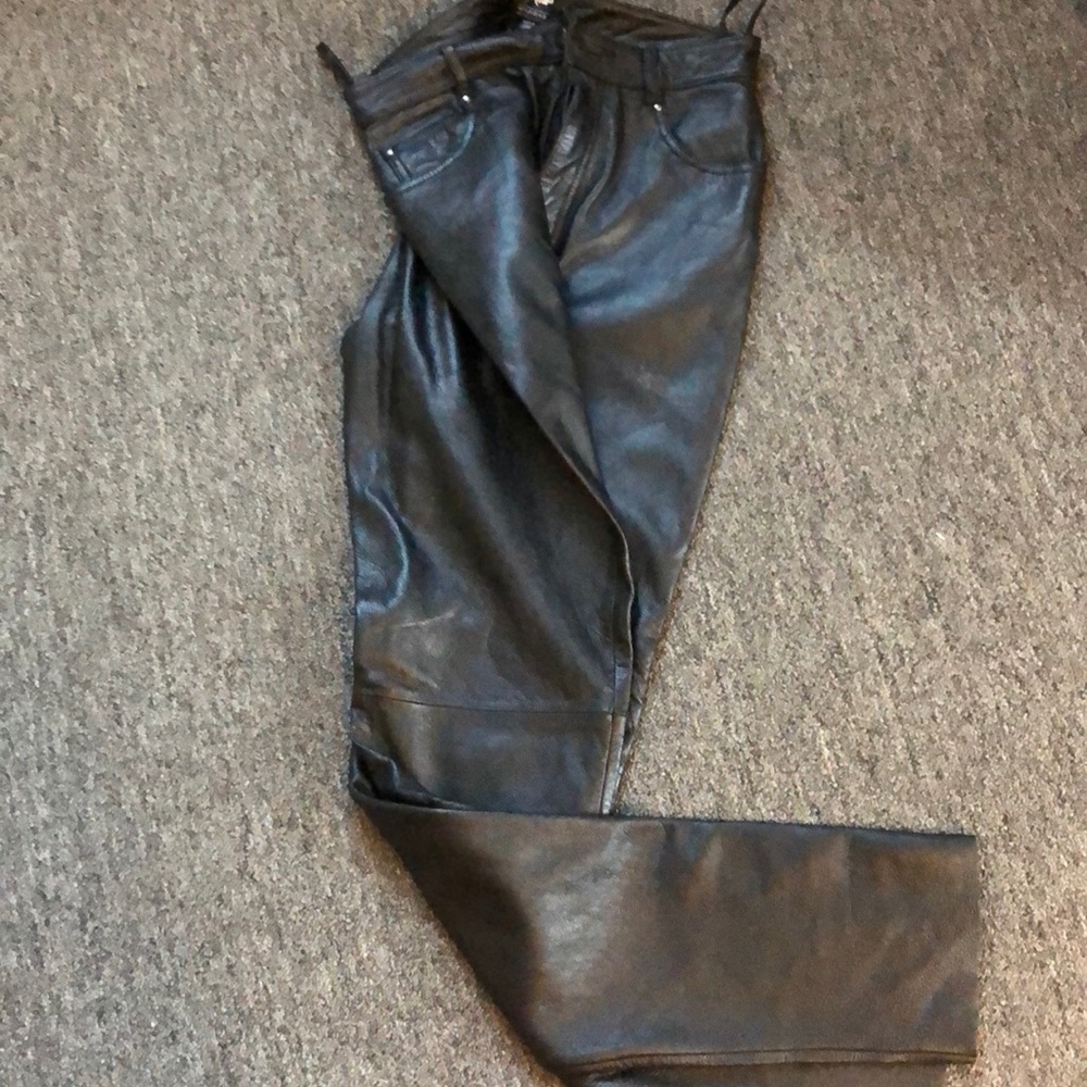 Genuine leather riding pants